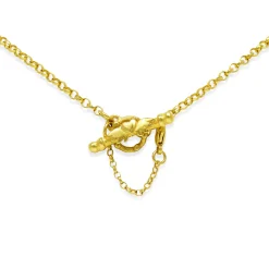 Amethyst Set Heart Necklace in Fully Gold Plated Silver