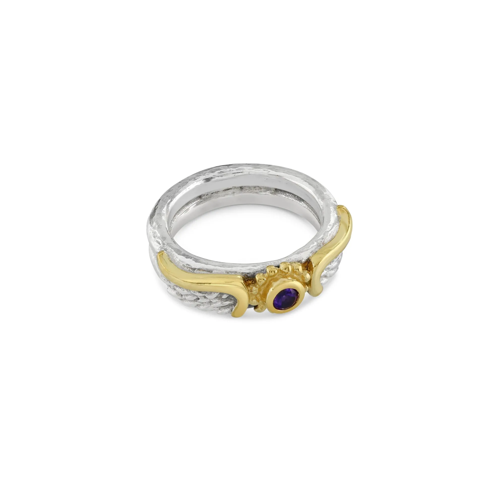Amethyst Venetian Wing Ring