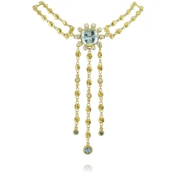 Aquamarine & Diamond Sophie Necklace
