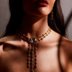 Aquamarine & Diamond Sophie Necklace