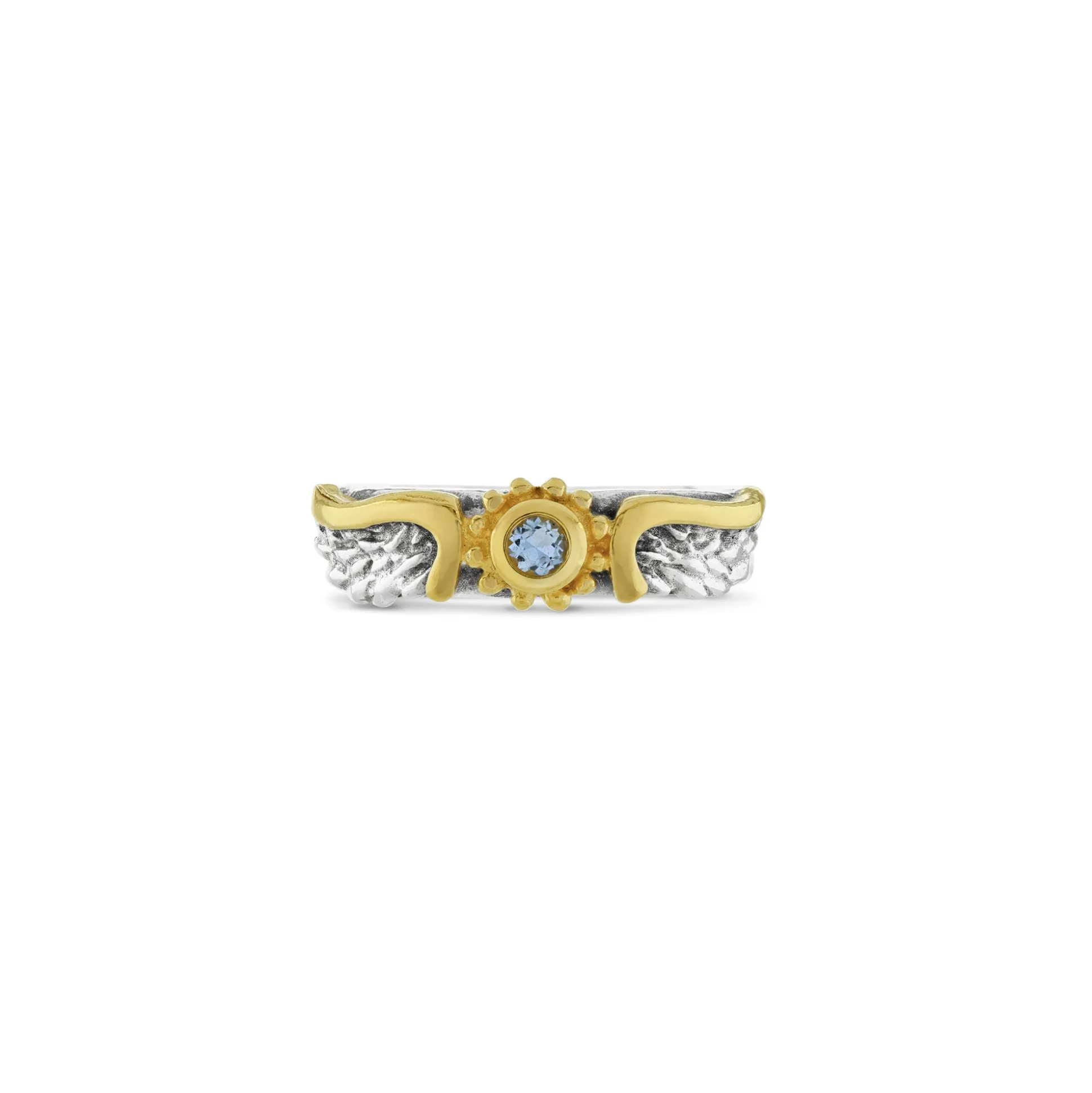 Aquamarine Venetian Wing Ring