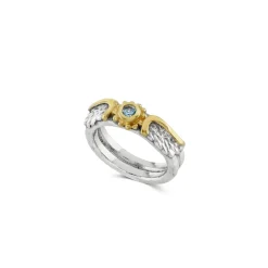 Aquamarine Venetian Wing Ring