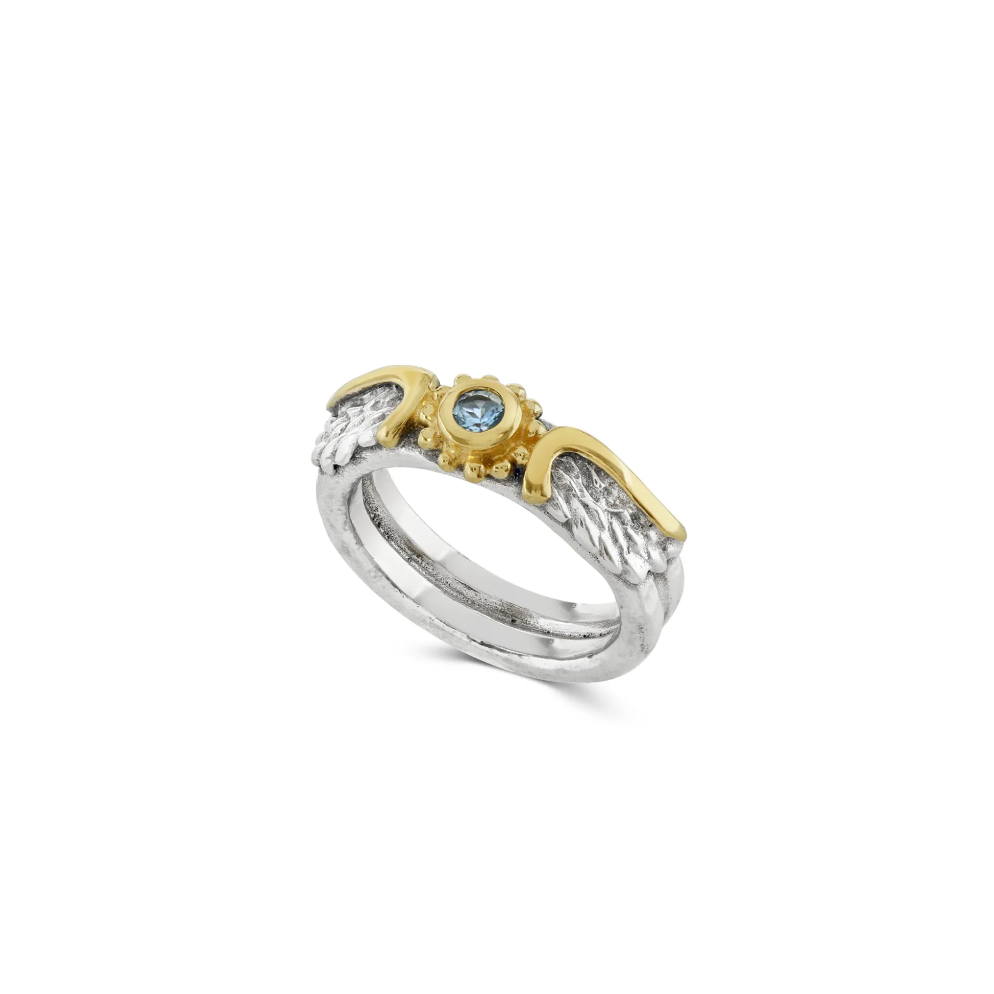 Aquamarine Venetian Wing Ring