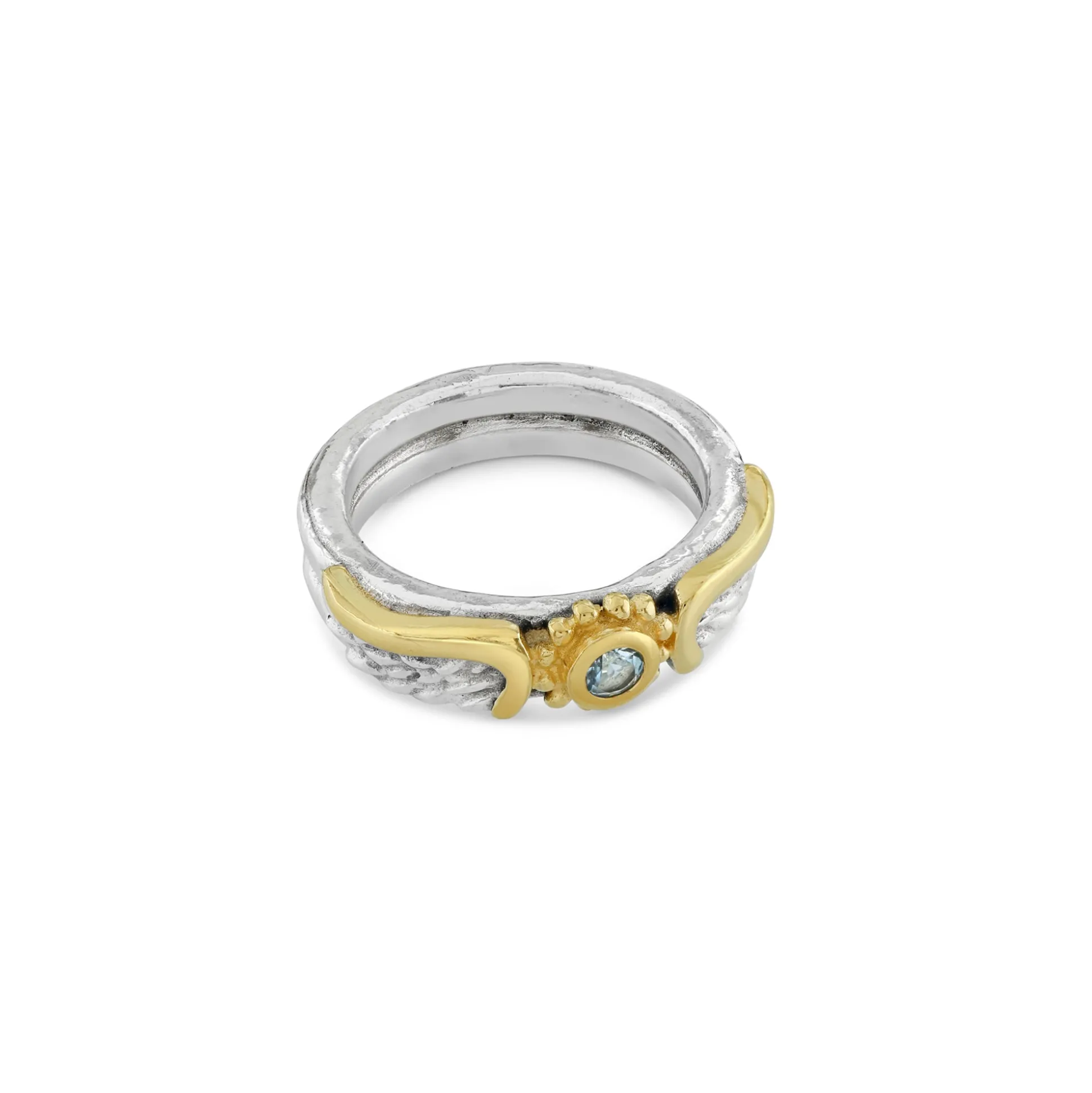 Aquamarine Venetian Wing Ring