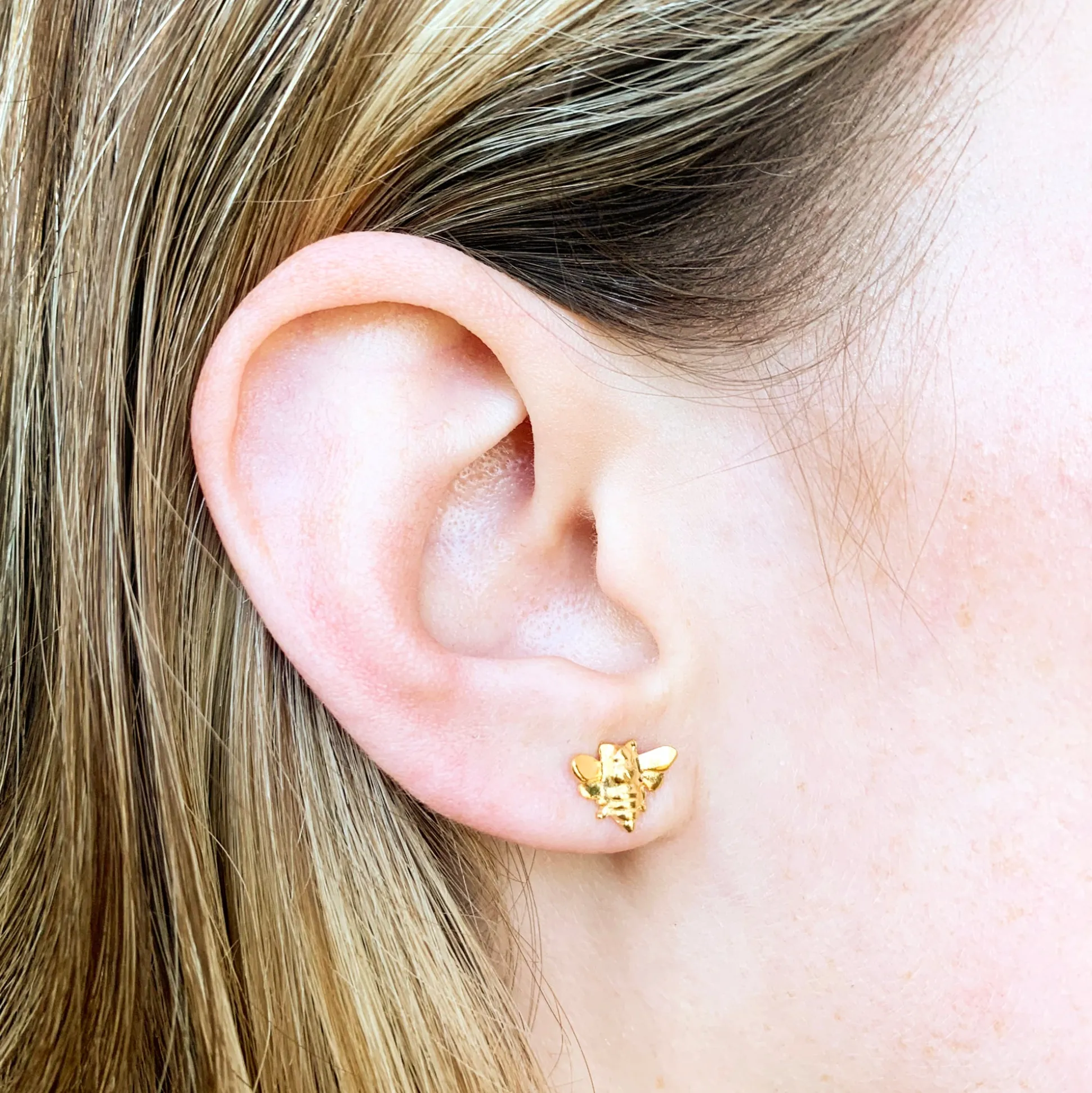 Baby Bee Stud Earrings