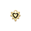 Black Enamel Sacred Heart Charm