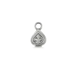 Black Enamel Spade Charm
