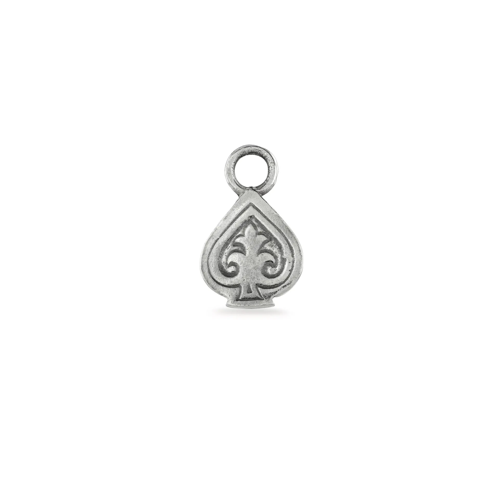 Black Enamel Spade Charm