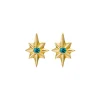 Blue Diamond North Star Stud Earrings