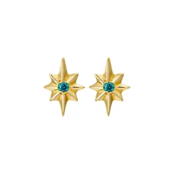 Blue Diamond North Star Stud Earrings