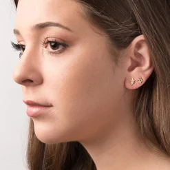 Blue Diamond North Star Stud Earrings