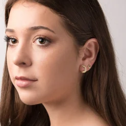 Blue Diamond North Star Stud Earrings
