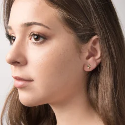 Blue Diamond North Star Stud Earrings