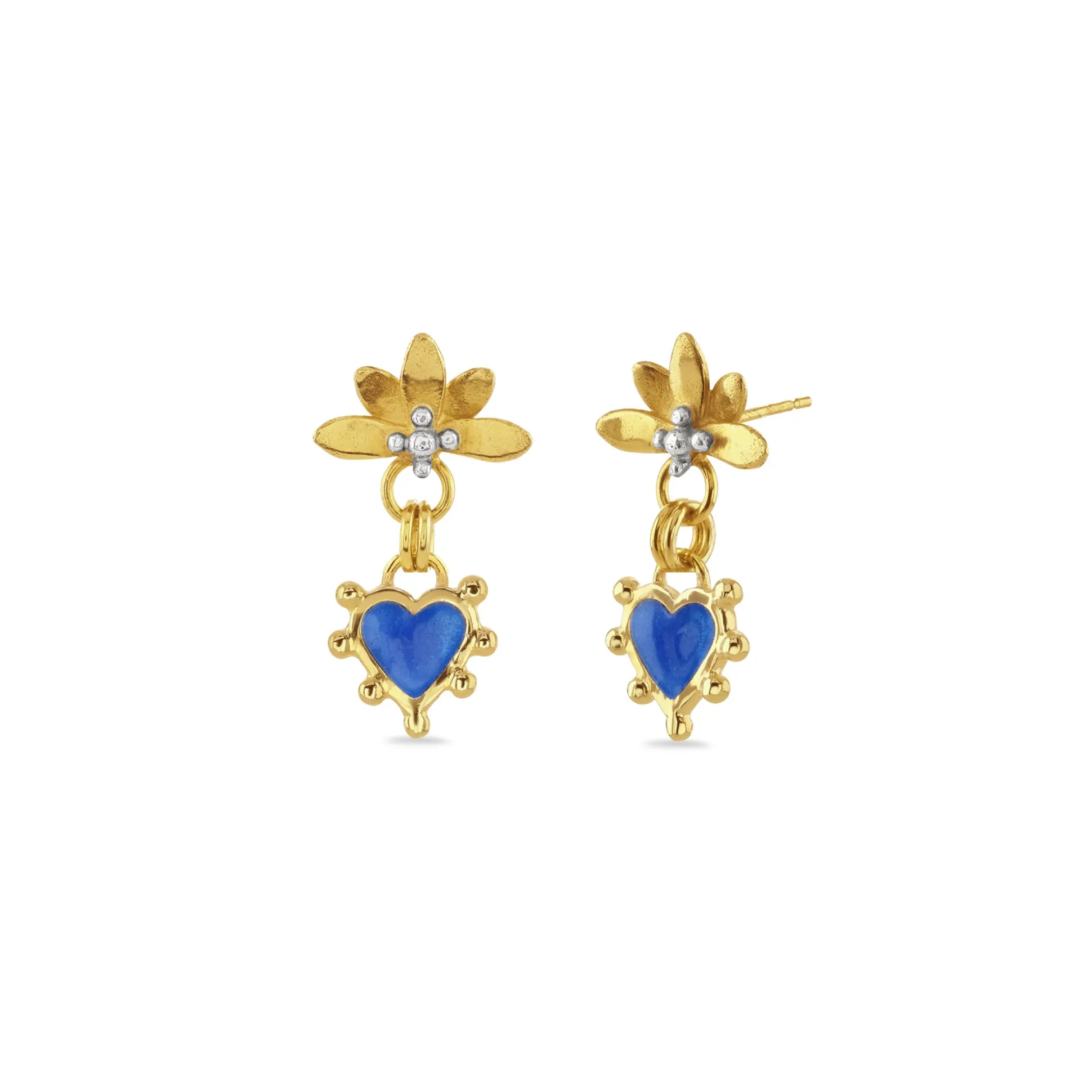 Boho Heart Enamel Sunset Earrings