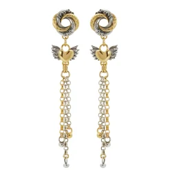 Chain Drop Loveknot Earrings | Algerian Loveknot | Sophie Harley