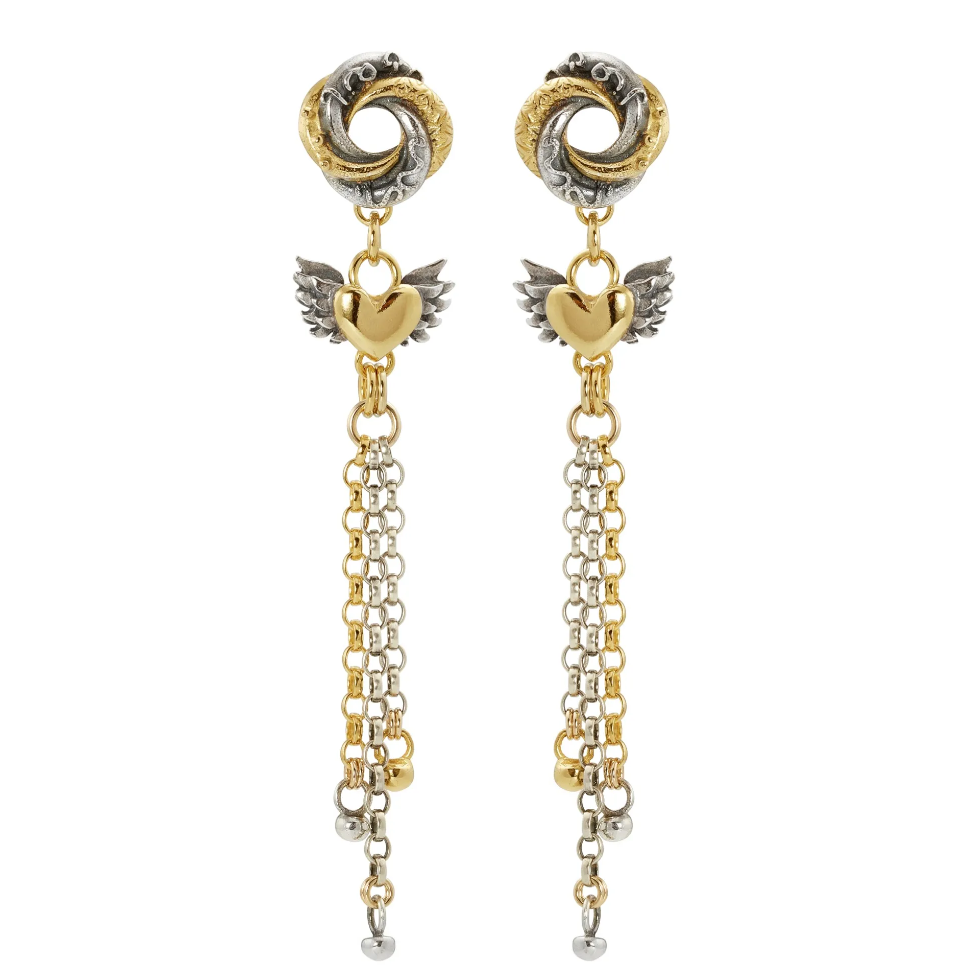 Chain Drop Loveknot Earrings | Algerian Loveknot | Sophie Harley