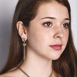 Chain Drop Loveknot Earrings | Algerian Loveknot | Sophie Harley
