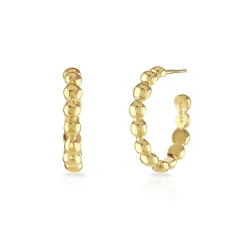 Chubby Pebble Hoop Earrings