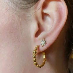 Chubby Pebble Hoop Earrings