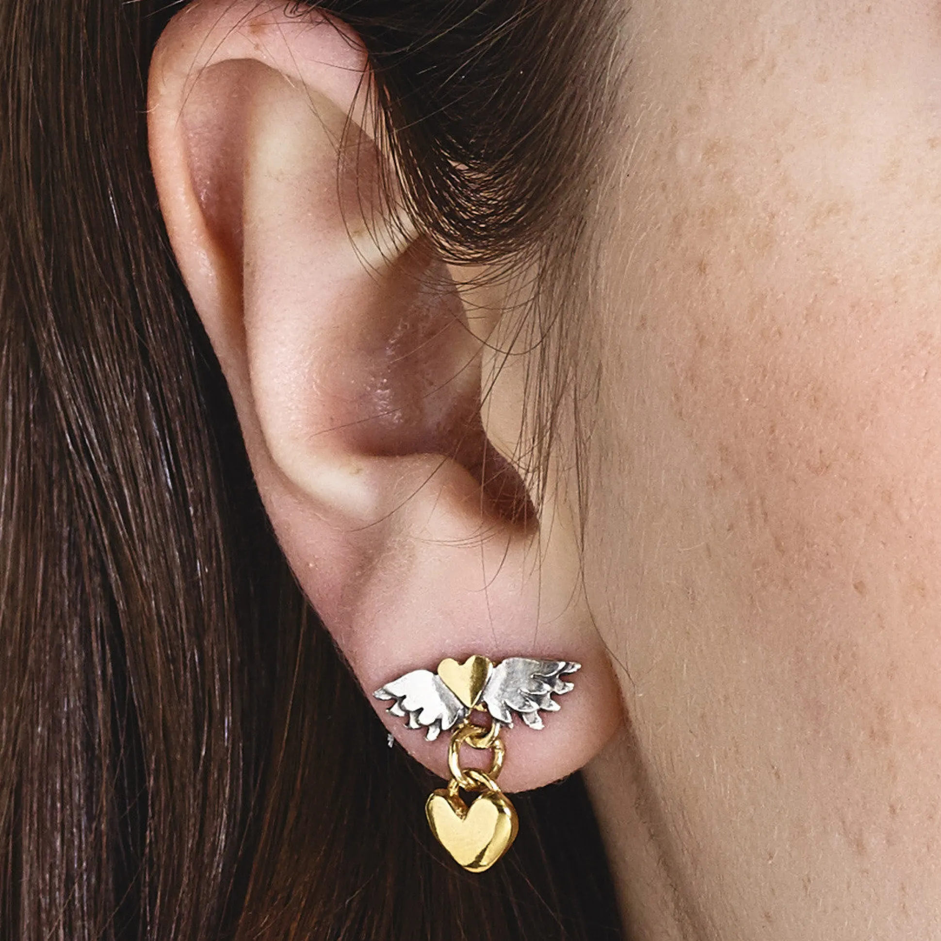 Classic Winged Heart Drop Earrings | Cult Classics | Sophie Harley