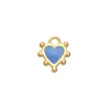 Cornflower Blue Boho Heart Charm