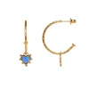 Cornflower Blue Midi Hoop Earrings