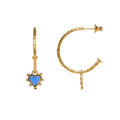 Cornflower Blue Midi Hoop Earrings