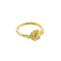 18ct Gold & Diamond Tiny Algerian Loveknot Ring