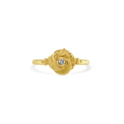 18ct Gold & Diamond Tiny Algerian Loveknot Ring