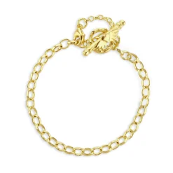 18ct Gold Medium Oval Belcher Bracelet