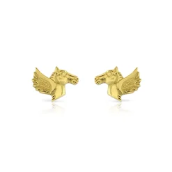 18ct Gold Pegasus Stud Earrings