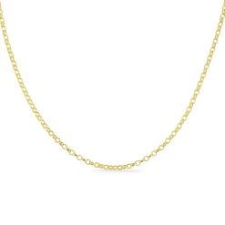 18ct Solid Gold Fine Oval Belcher Chain