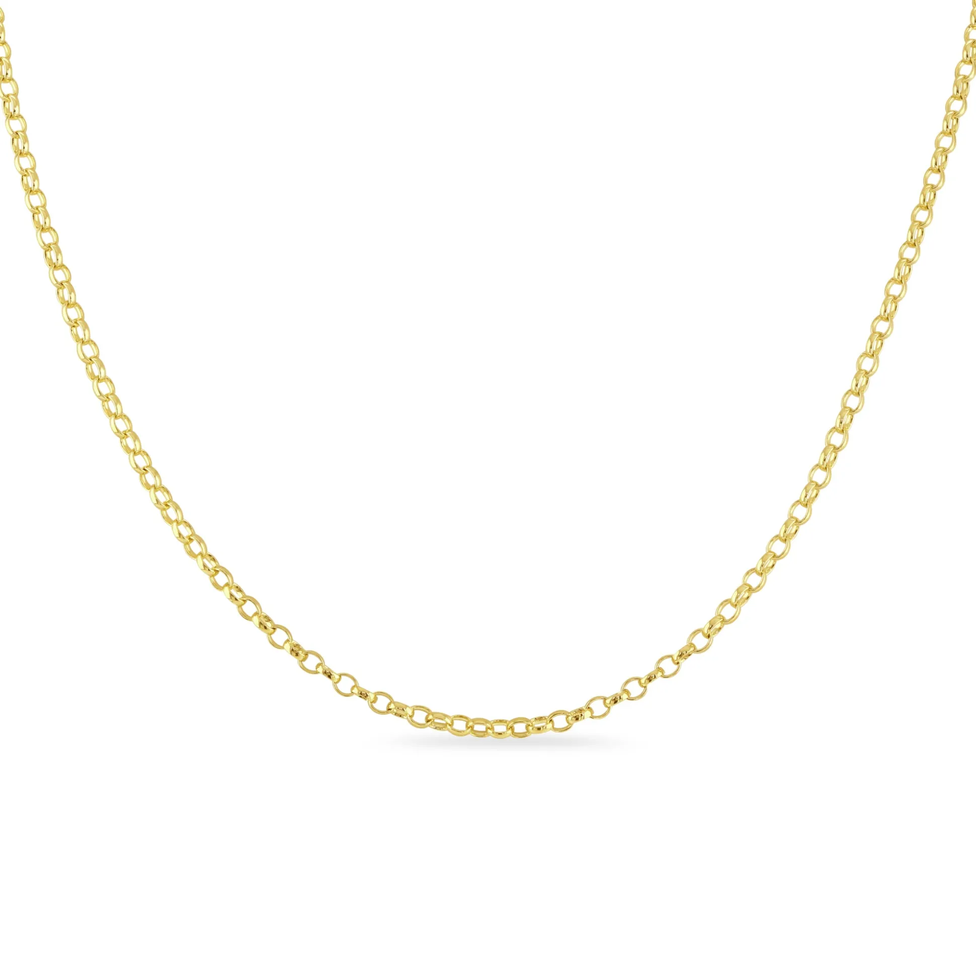 18ct Solid Gold Fine Oval Belcher Chain