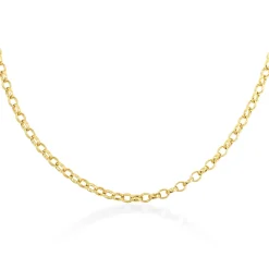 18ct Solid Gold Medium Oval Belcher Chain