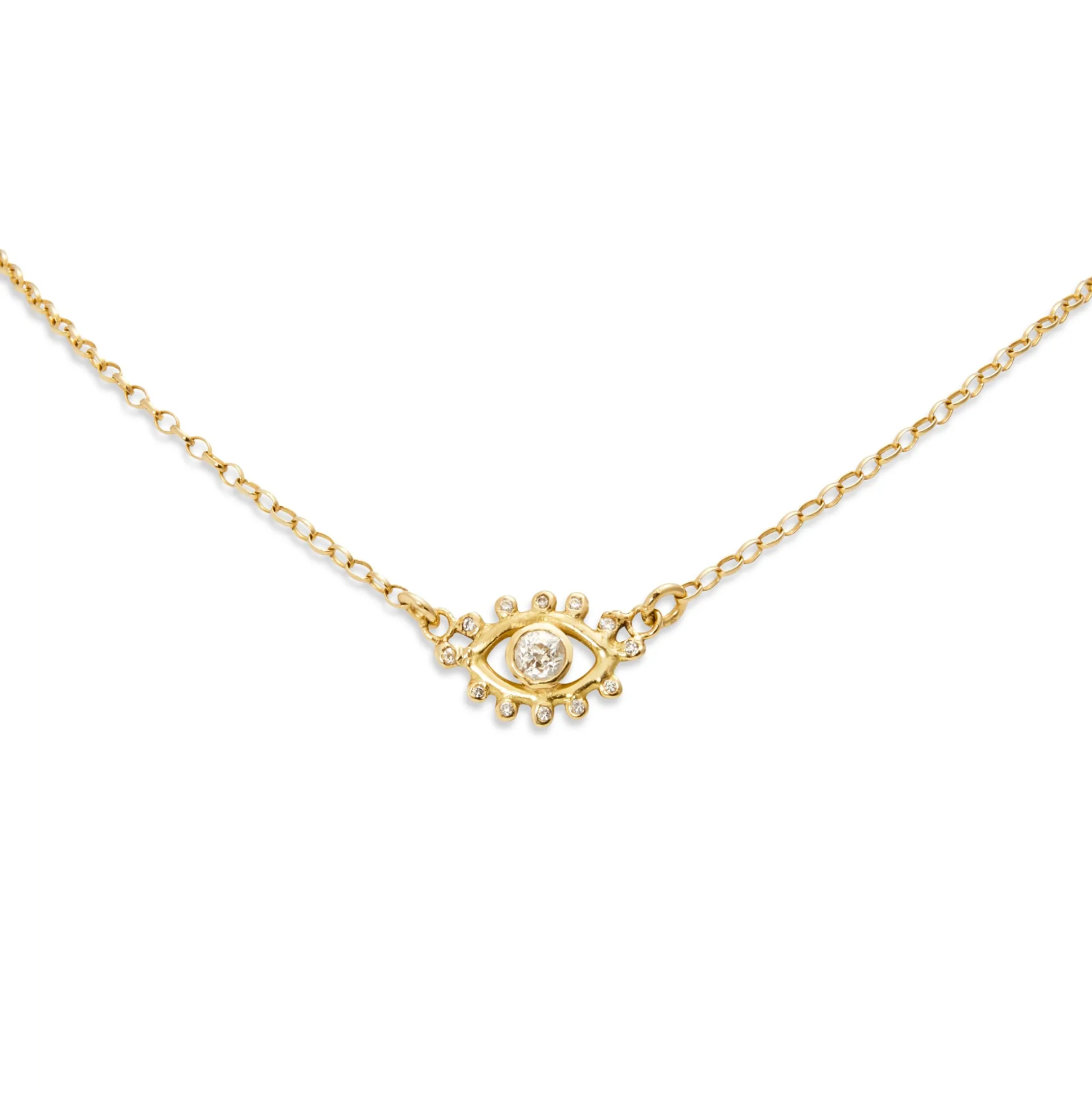 Diamond Eye Amulet Necklace