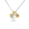 Diamond Love Letter & Amethyst Necklace