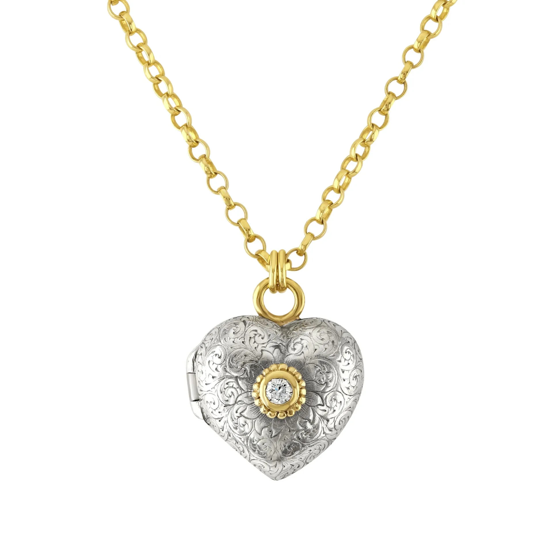 Diamond Love Locket Necklace