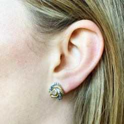 Diamond Mini Algerian Loveknot Earrings