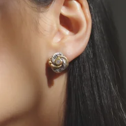 Diamond Mini Algerian Loveknot Earrings
