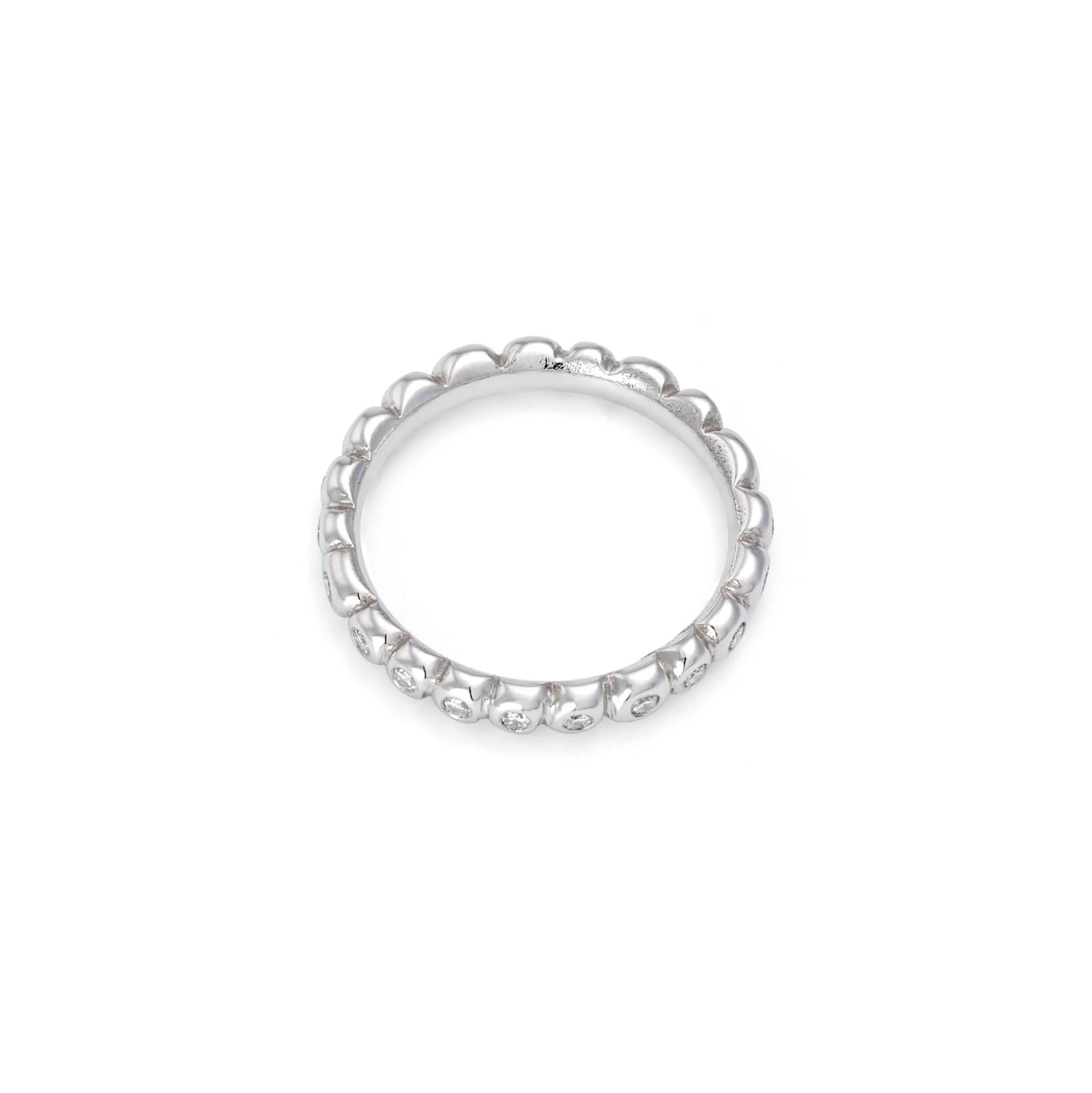 Diamond Set Pebble Ring