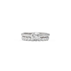 Diamond Set Pebble Ring