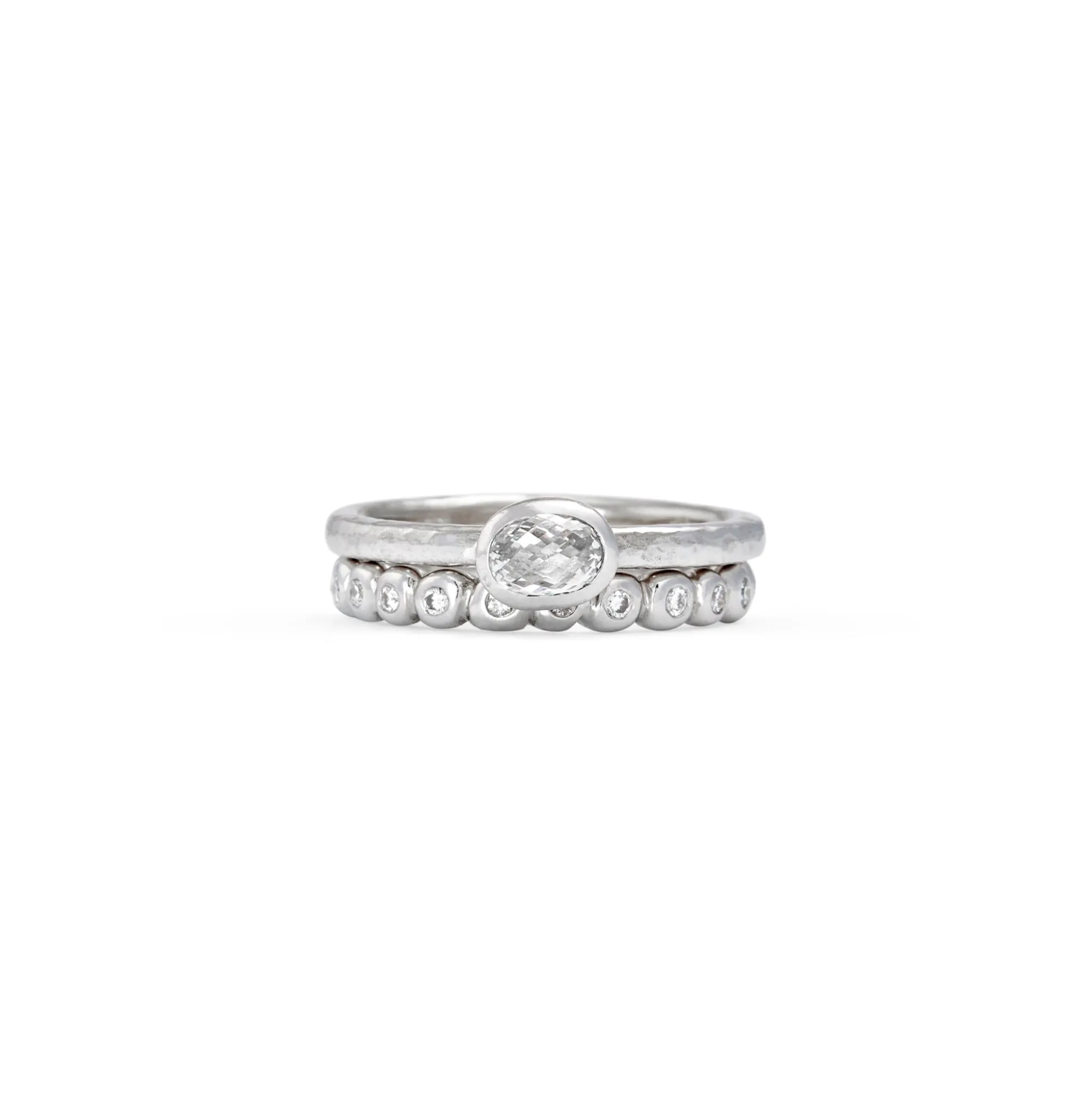 Diamond Set Pebble Ring