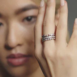 Diamond Set Pebble Ring