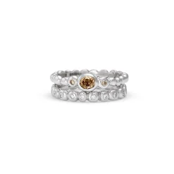 Diamond Set Pebble Ring