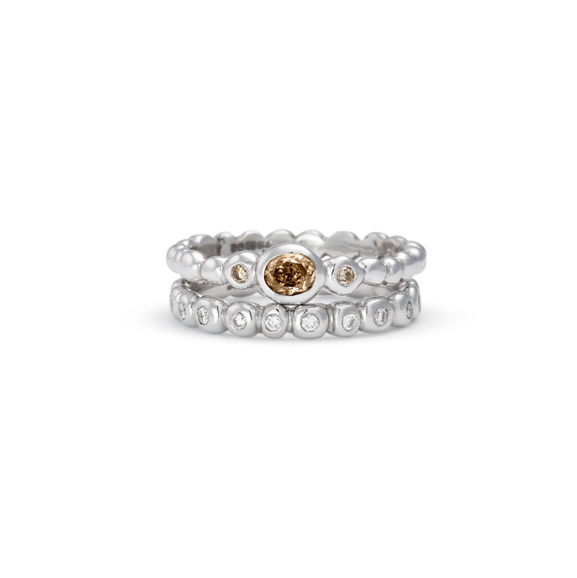 Diamond Set Pebble Ring
