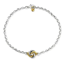 Diamond Set Tiny Algerian Loveknot Fine Bracelet