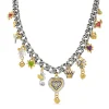 Double French Curb Mega Charm Necklace