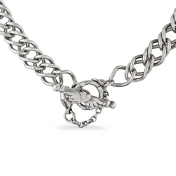 Double French Curb Mega Charm Necklace