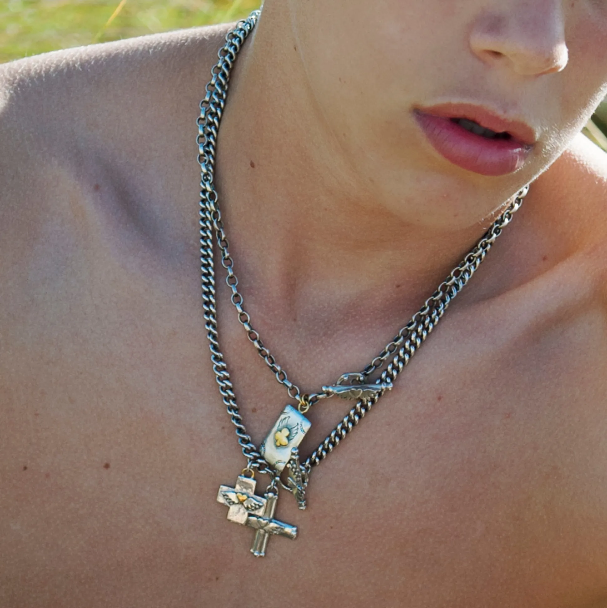 Etruscan Cross Necklace