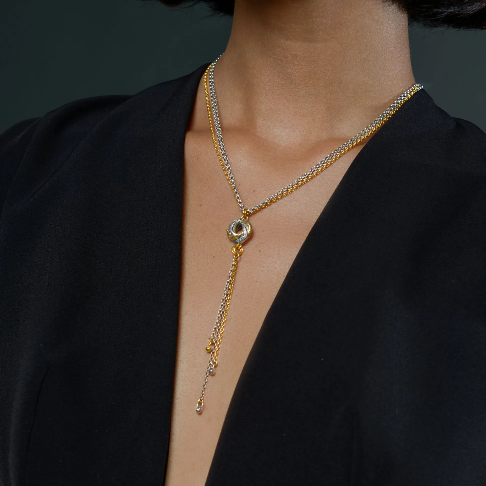 Fine Mini Loveknot Necklace | Algerian Loveknot | Sophie Harley London